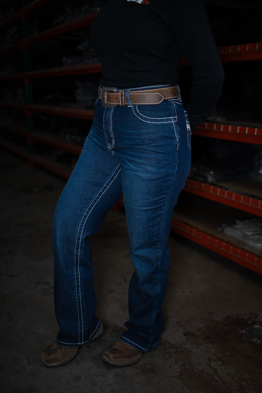 Women's FR High-Waisted Jeans – Western Flame-Resistant Work Denim for Women