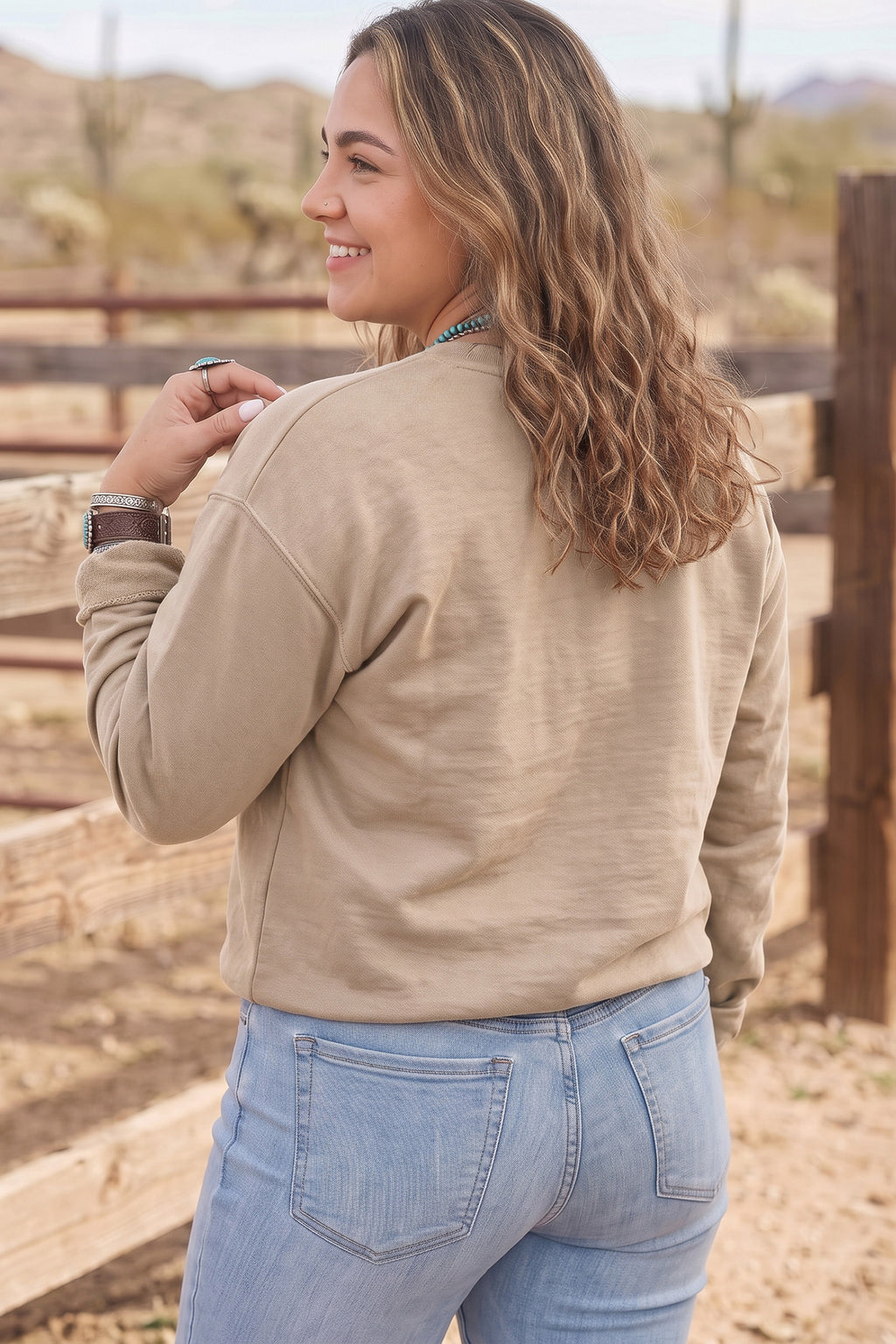 PRAY Letter Patchwork Plus Size Sweatshirt