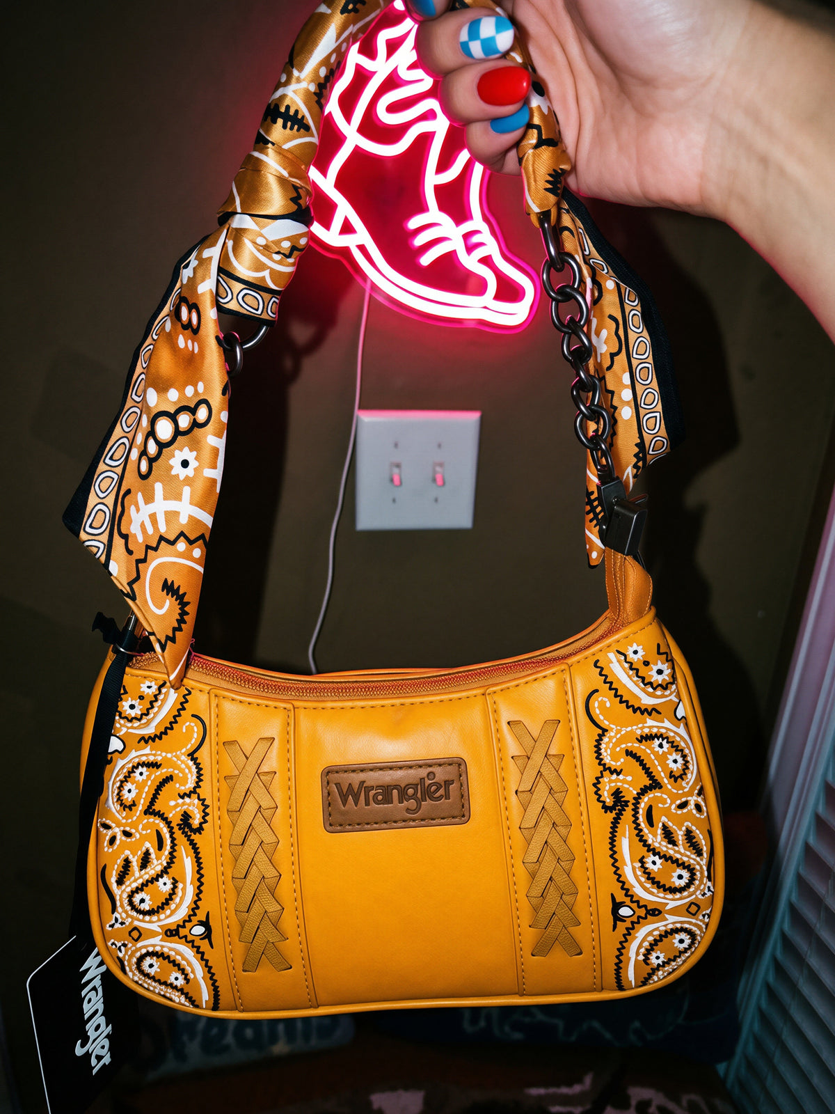 Wrangler Paisley Shoulder Bag – Western Handbag for Women
