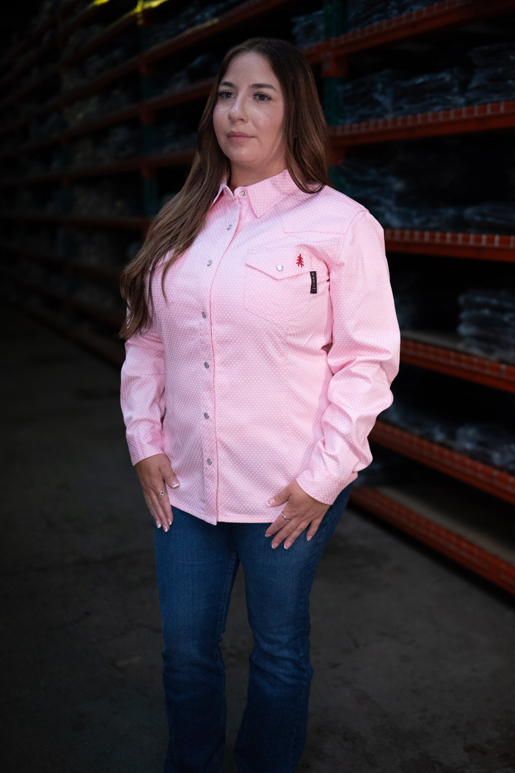 Ignite Pink Women's FR Pearl Snap – Western Flame-Resistant Work Shirt for Women