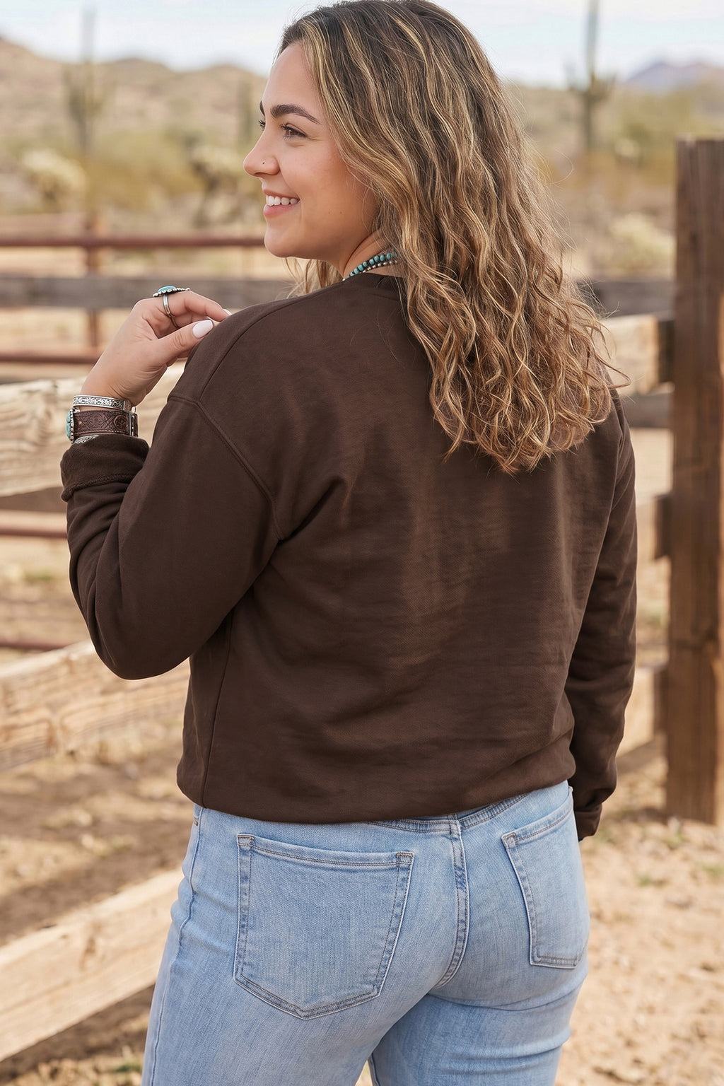 PRAY Letter Patchwork Plus Size Sweatshirt