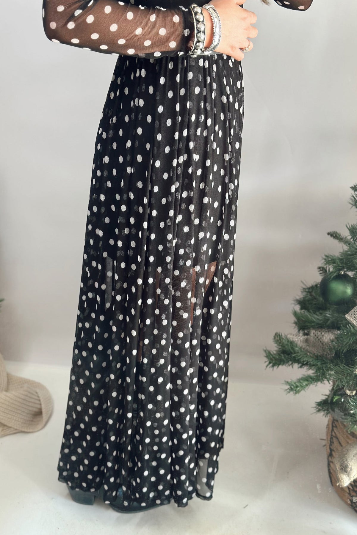 The Midnight Rodeo Polka Dot Maxi