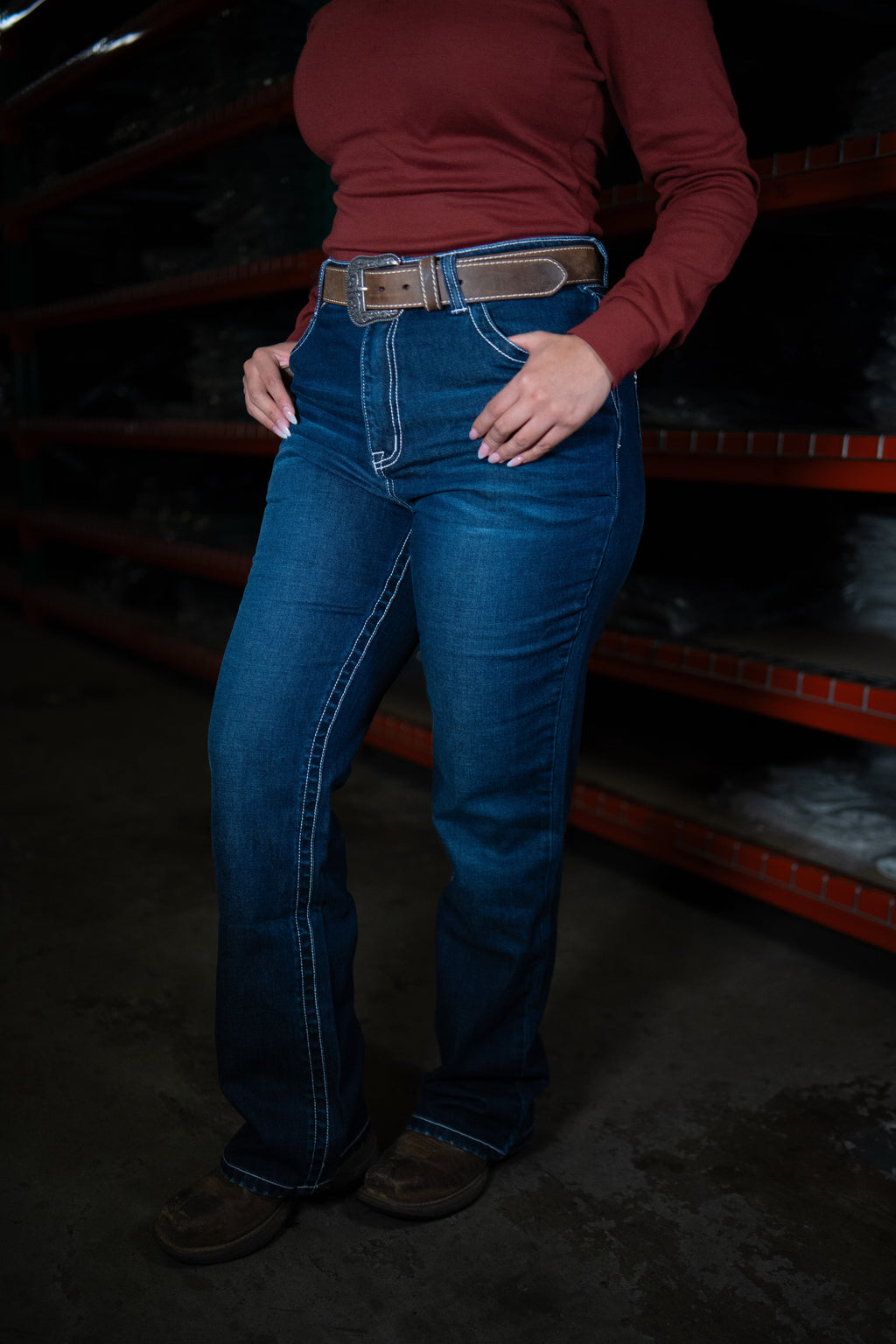 Women's FR High-Waisted Jeans – Western Flame-Resistant Work Denim for Women