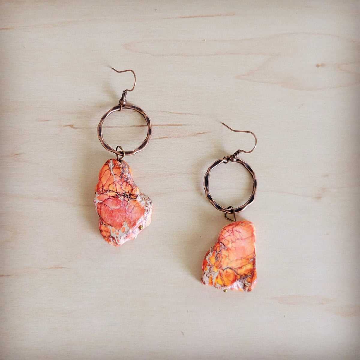 The Desert Fire Slab Earrings