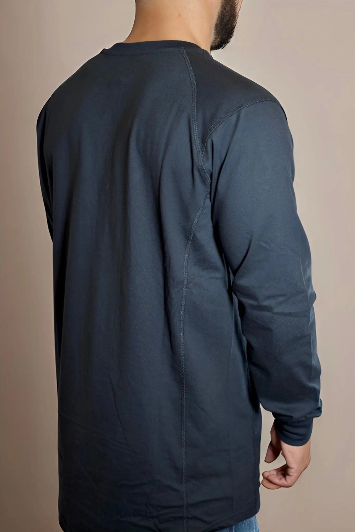 Black FR Henley – Western Flame-Resistant Work Shirt for Men