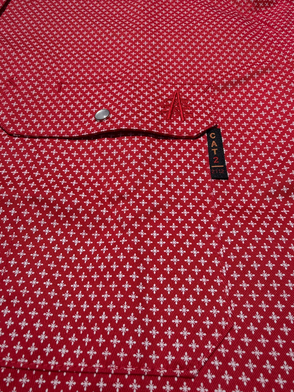 Alpha Red FR Pearl Snap – Western Flame-Resistant Work Shirt for Men