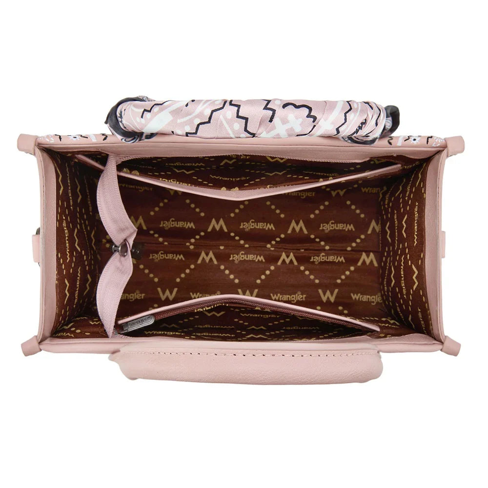 Wrangler Braided Paisley Bandana Tote Bag – Western Tote for Women