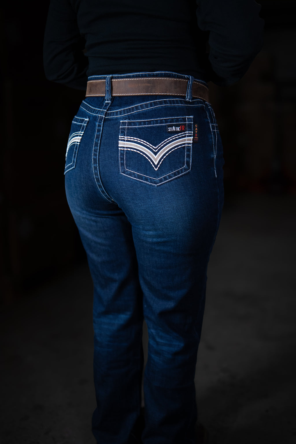 Women's FR High-Waisted Jeans – Western Flame-Resistant Work Denim for Women