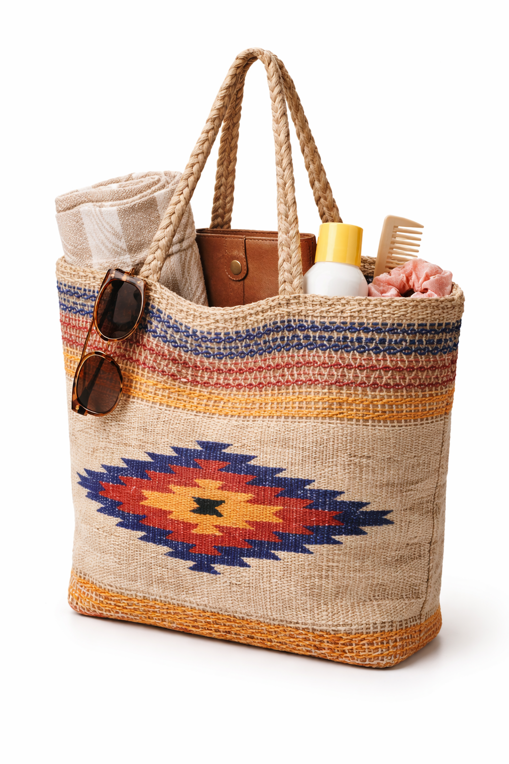 Desert Dusk Aztec Woven Tote