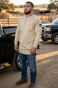 Tan FR Henley — lifestyle photo